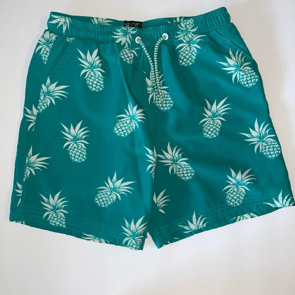 No Retreat Toddler Boys Pineapples Swim Trunks